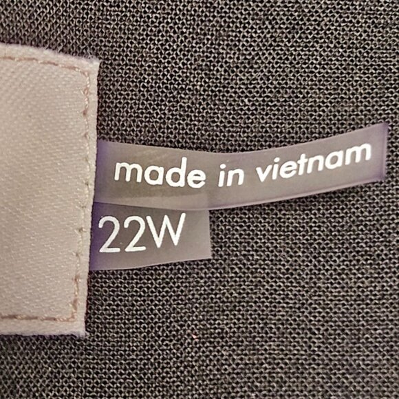 Calvin Klein Blazer Jacket Womens Size 22W Black 2 Button Front Lined Pockets - Picture 7 of 10